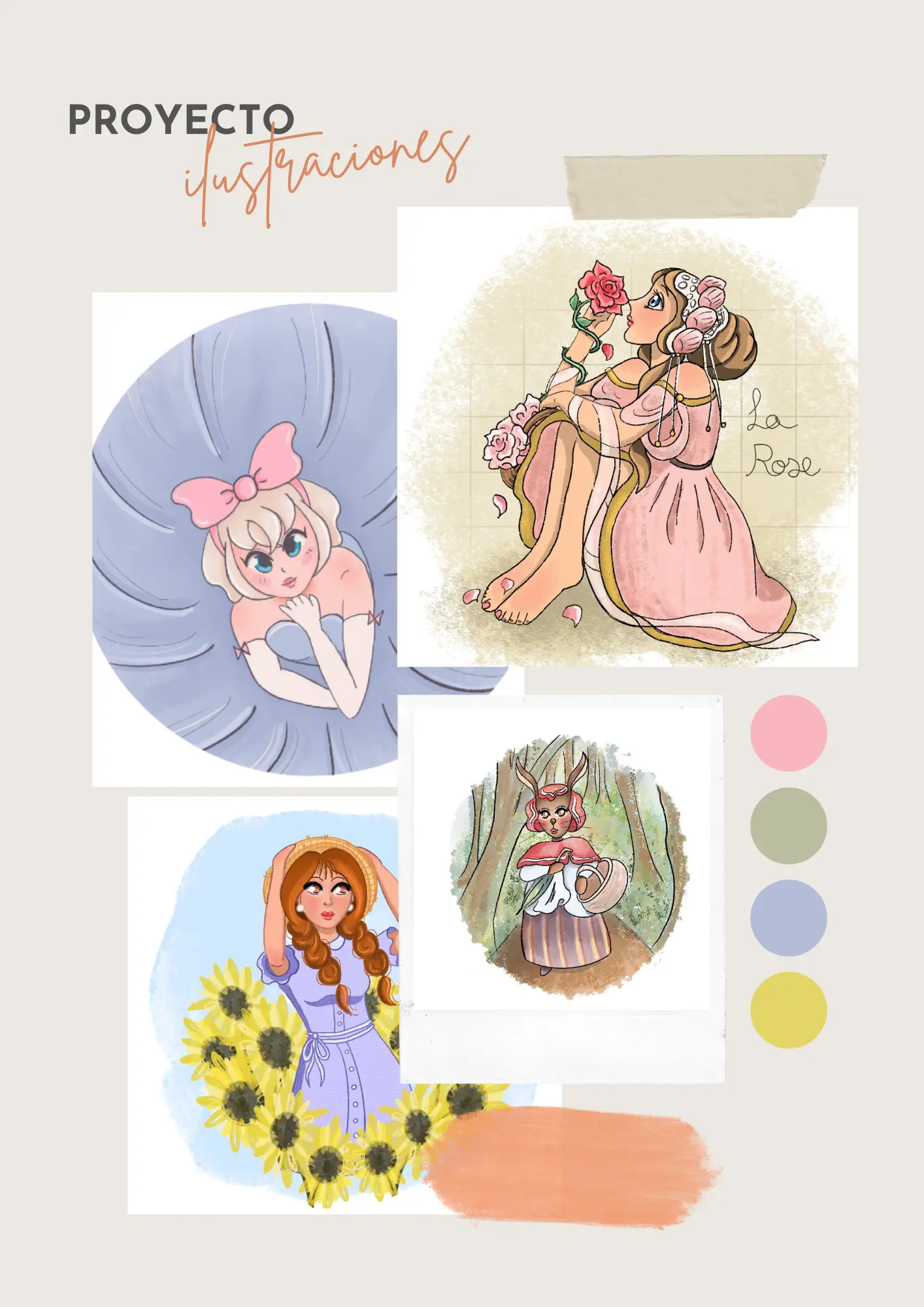 Ilustración de composición de varios ejemplos