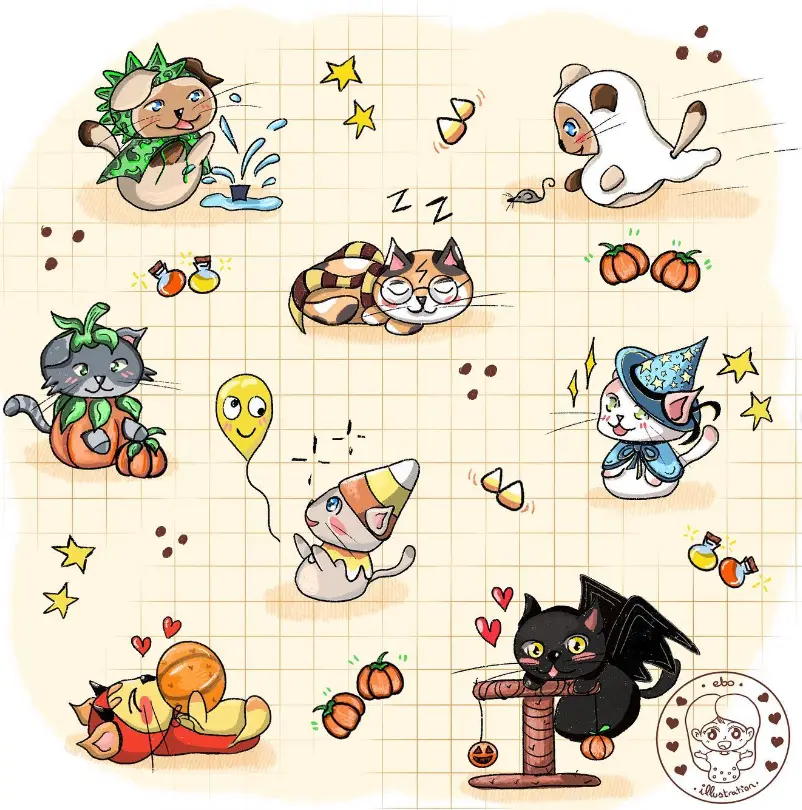 Ilustración de composición de varios ejemplos