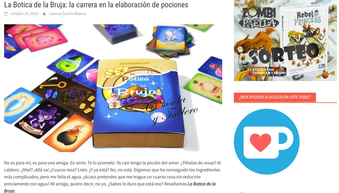 Captura de pantalla de la reseña de Consola y Tablero